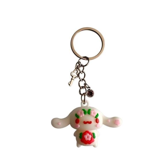 Kawaii Cinnamaroll Hello Kitty Charm Keychain - Picture 1 of 5